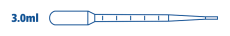 3.0 ml Micro Fine Tip Pasteur Pipette, sterile